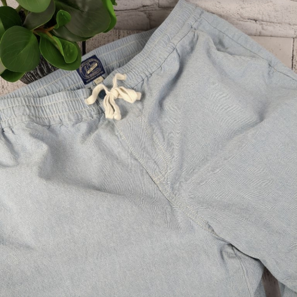 J. Crew drawstring elastic zipper casual pants with pockets light blue XL - Picture 3 of 12